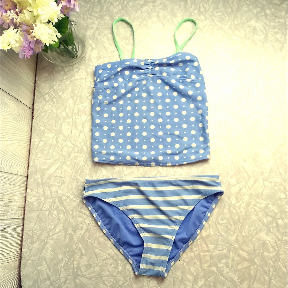 Old Navy Girls Small Medium Tankini 2 Piece Swimsu